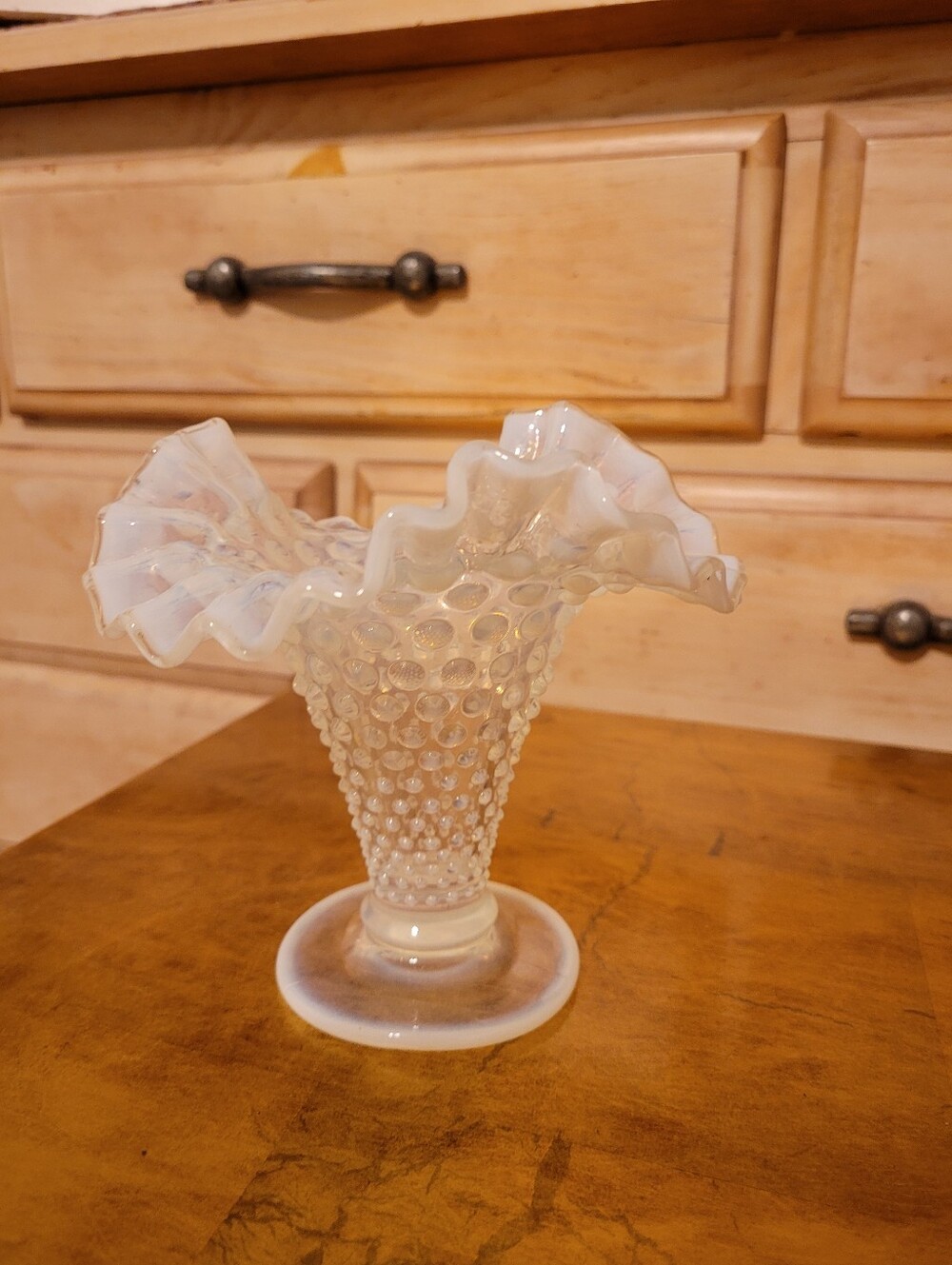 Fenton Opalescent Hobnail Vase